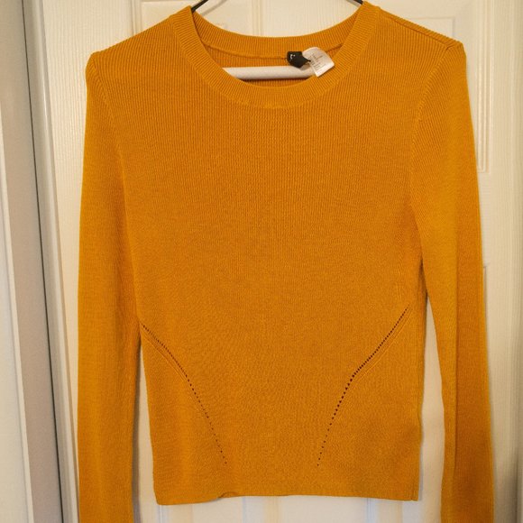 H&M Medium Yellow Crew Neck Sweater - Picture 1 of 6